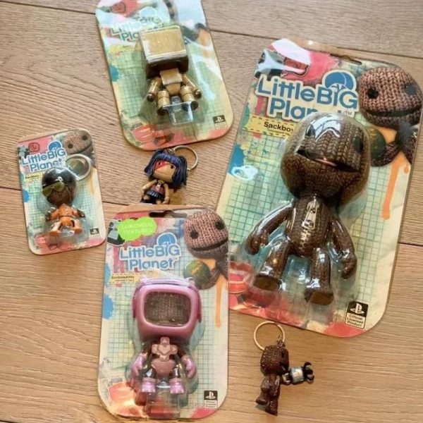 Little Big Planet Sackboy Anime Figure Movable Joints Action Figure Keychain Pendant Model Toys Ornaments Birthday Gift for Kids